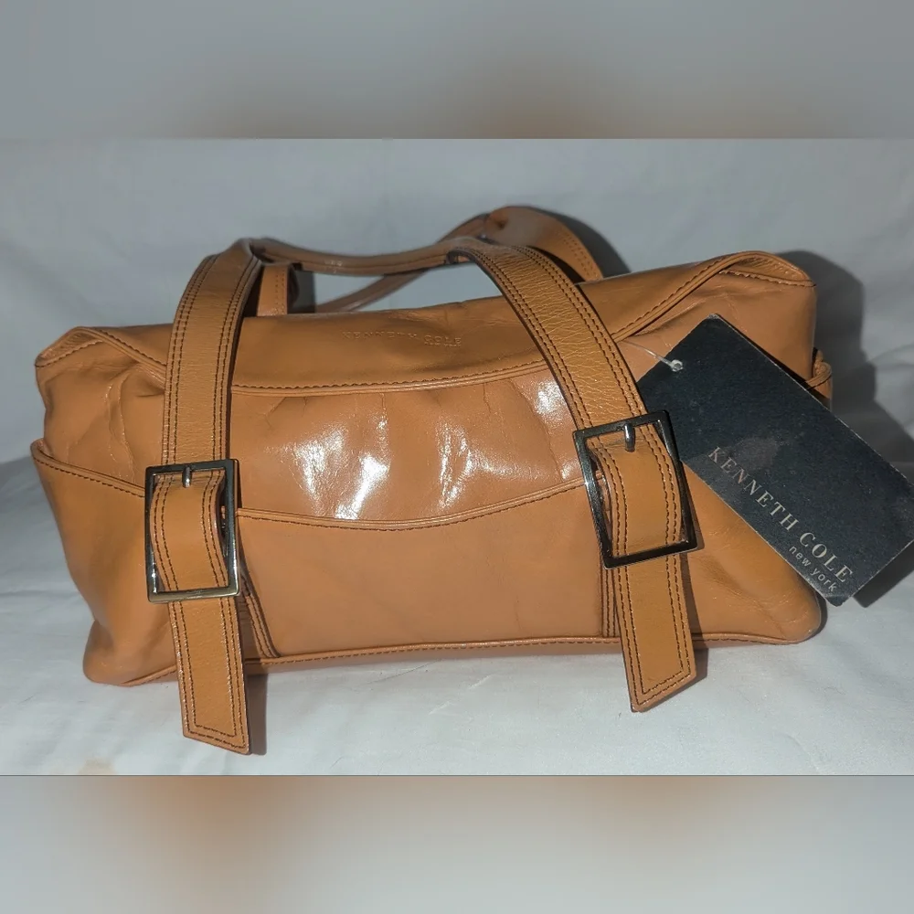 Kenneth Cole Vintage Y2K Brown Leather Shoulder Bag